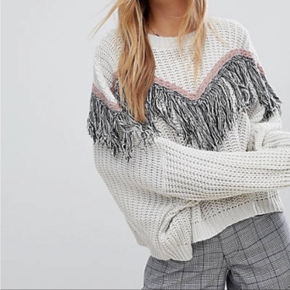Mustard Seed Sweaters - Fringe Crop Sweater Mustard Seed